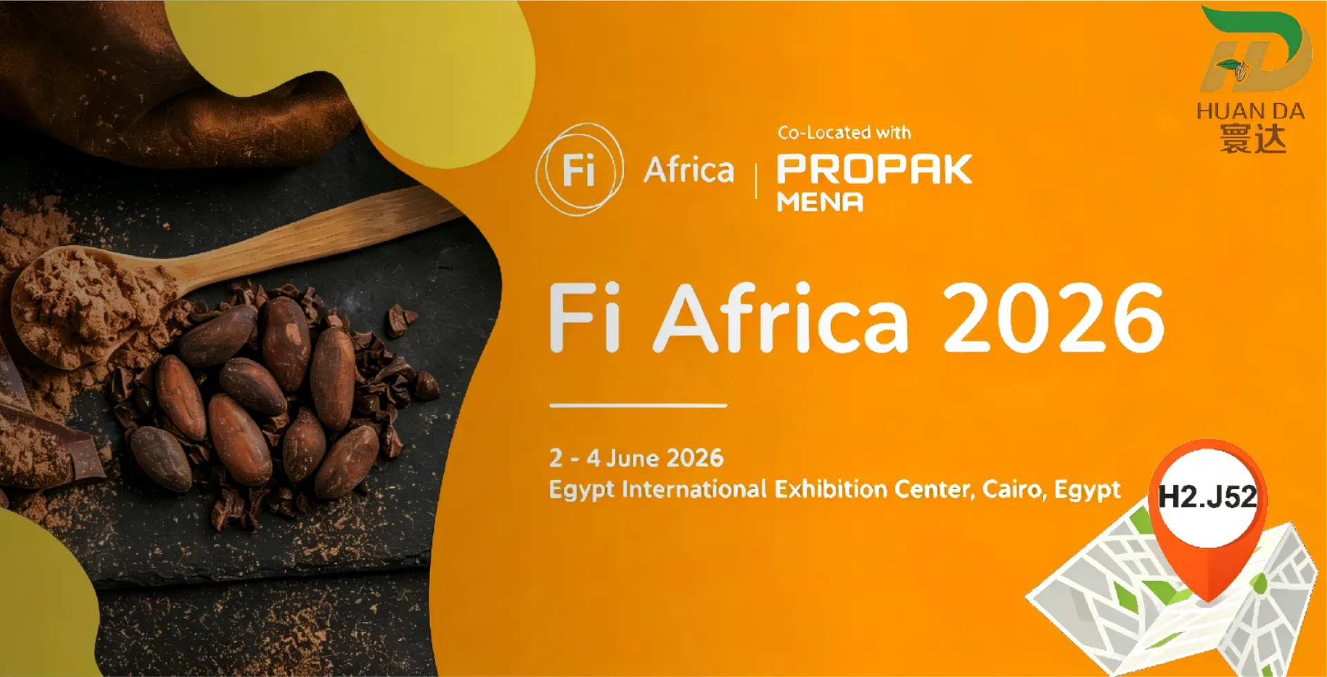 Huanda Cocoa at Fi Africa 2026 — Visit Us at Booth H2.J52