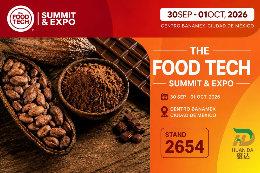 huandacocoaposterforthefoodtechsummit&expo2026,cocoabeansandpowder16:9.webp